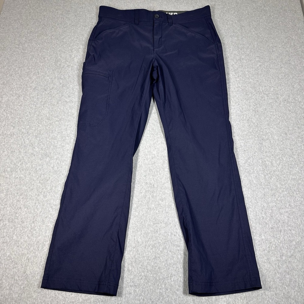 Eddie Bauer Rainier Tech Pant Men's 34x30 Blue Hiking Climbing Outdoor Stretch